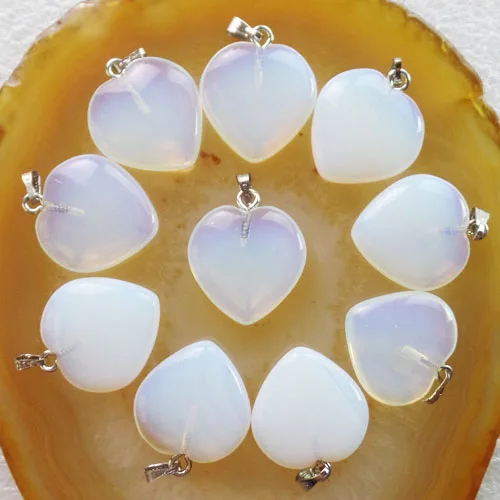 Starting from $20 you can mix it up to buy 10Pcs 22x20x6mm Beautiful Opal Opalite Heart Pendant Bead | Украшения и аксессуары