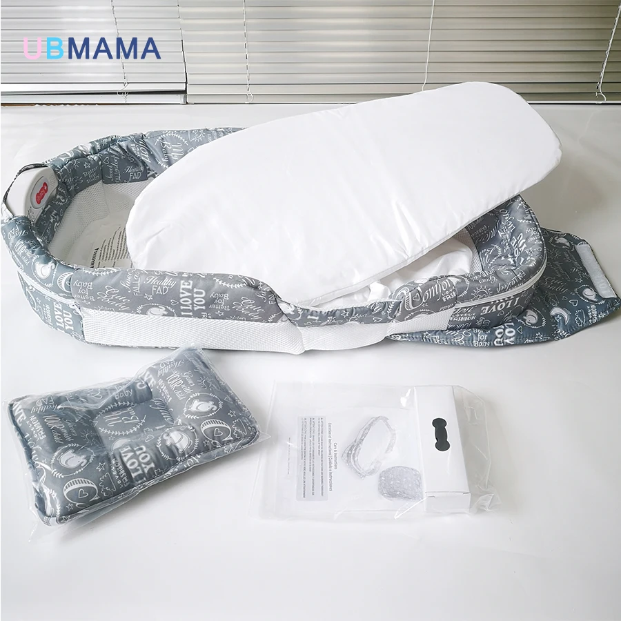 Есть музыка ночник Портативный складная детская кровать Мумия пакеты мальчик гриль путешествия кровать детская колыбель для