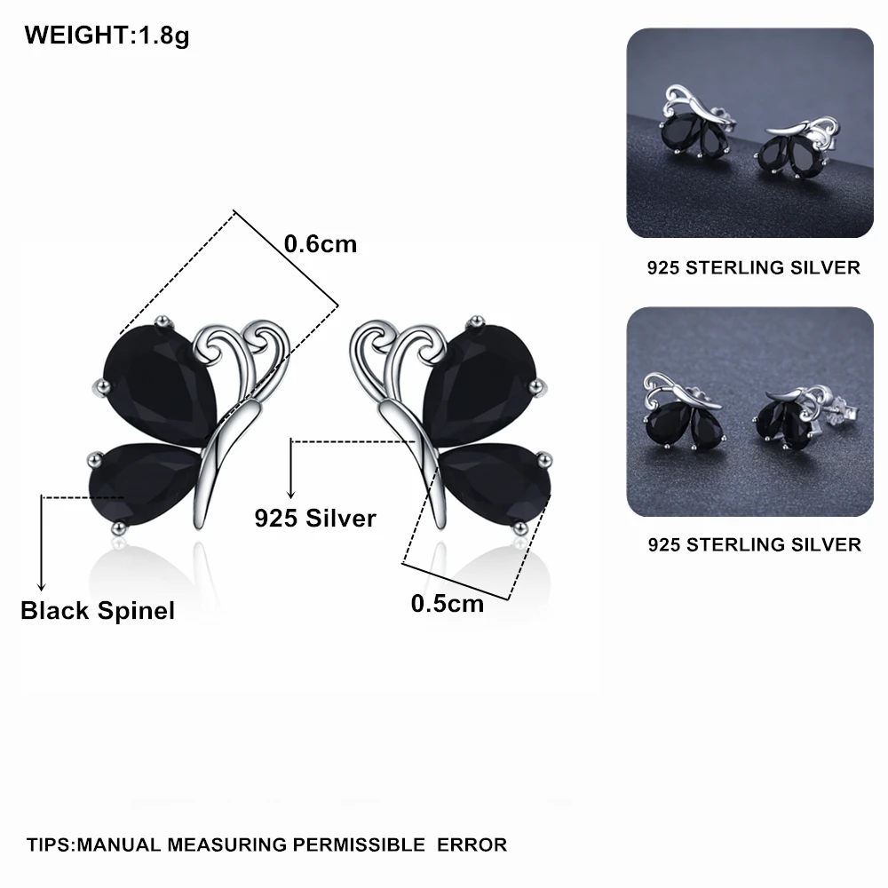 [BLACK AWN] Милые натуральные 925 пробы-бабочки серебряные ювелирные изделия серьги-гвоздики для женщин букле D'oreille Femme Bijoux I107