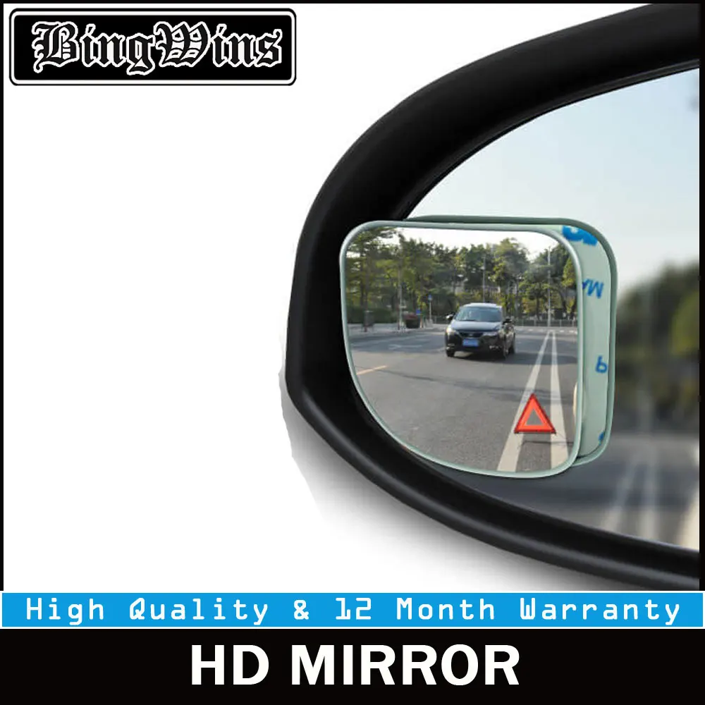 2Pc Car Mirror Auto 360 Wide Angle Round Convex Mirror Car Vehicle Side
