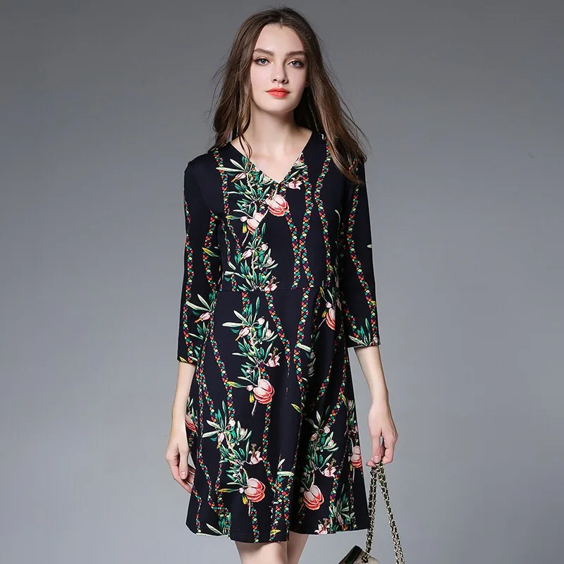 

2018 Black Elegant Dress Vestidos Loose Maternity Dress Casual Pregnancy Dress Print Plus Size Dress M-5XL Floral