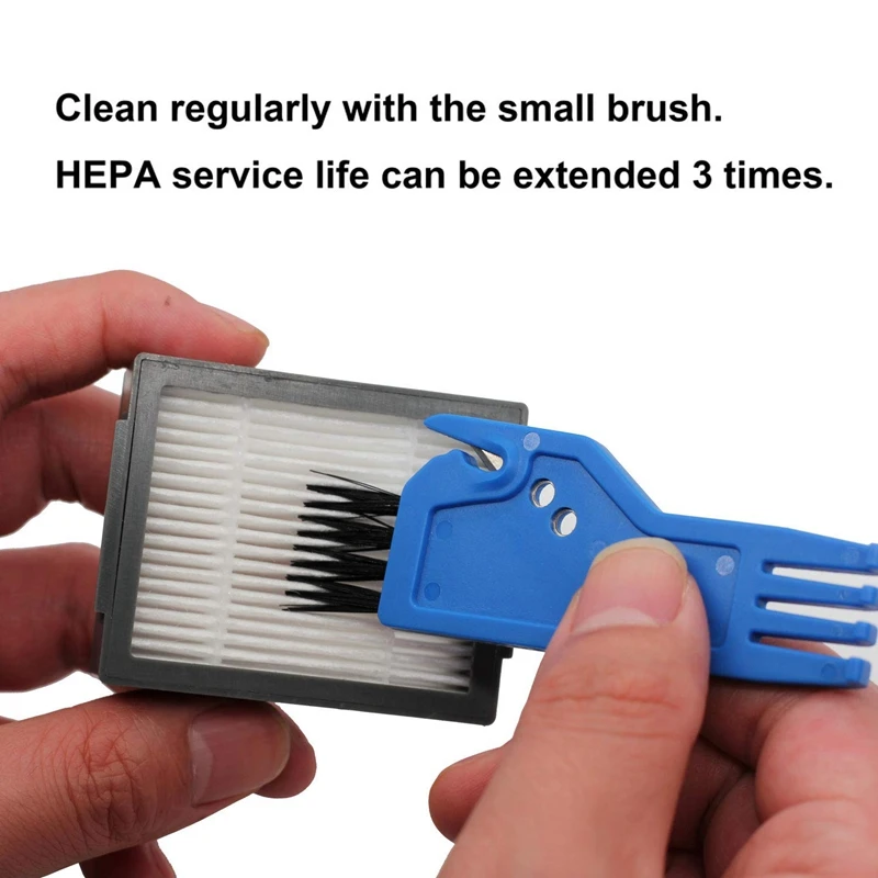 17 шт. в упаковке, запасные части для Irobot Roomba I7 I7+/I7 Plus E5 E6, Набор пылесосов(6x Hepa фильтры+ 10x Краевые щетки для подметания