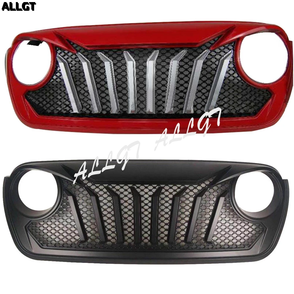 

Front Grill Bumper Grille For Jeep Wrangler JL 2018-2019 Black New