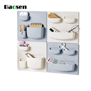

Baosen 1Pcs Wall-mounted Storage Rack Multifunctional Practical Punch-free Paste Wall Shelf Bathroom Wall Kitchen Home Organizer