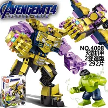 Avengers 4 Endgame Avengerss Ultimate Thanos Hulk Set Compatible Building Blocks Bricks Boy Toys B436 thanos vs hulk