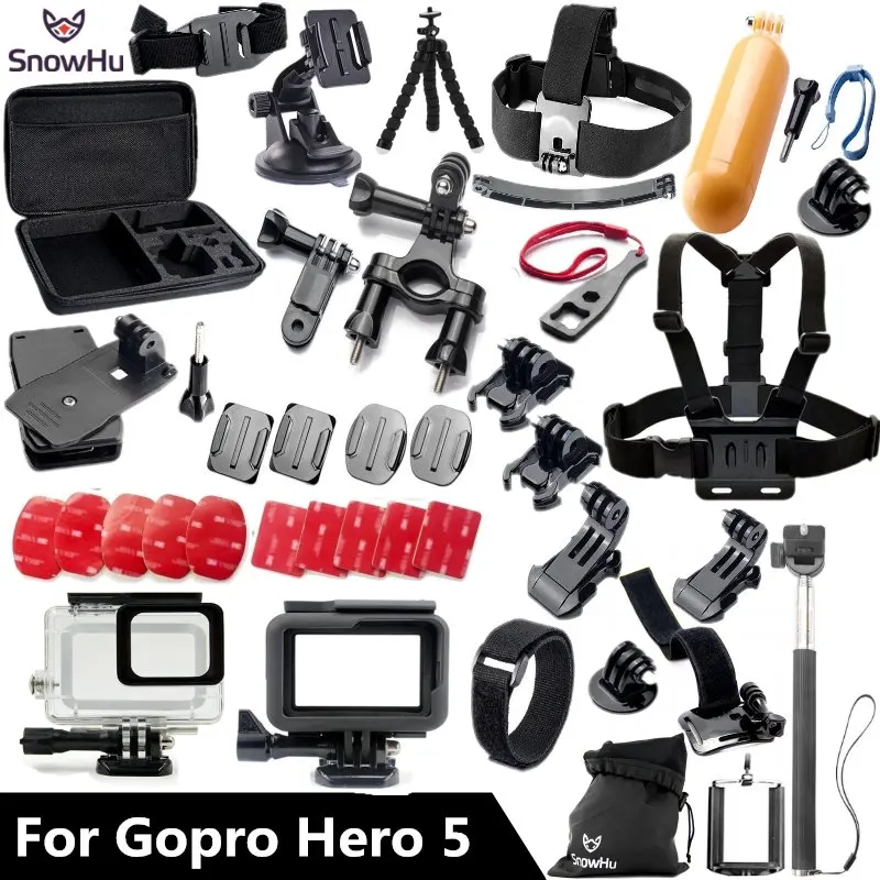Prix pour SnowHu pour Gopro accessoires set Pour Gopro hero 5 étanche étui de protection poitrine mont Manfrotto pour go pro HERO 5 GS41 Prix pour SnowHu pour Gopro accessoires set Pour Gopro hero 5 étanche étui de protection poitrine mont Manfrotto pour go pro HERO 5 GS41