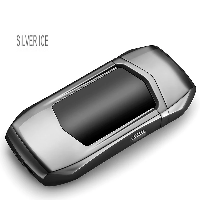 Silver ice Сенсорный выключатель Зажигалка Ветрозащитная перезаряжаемая принадлежности для курения играемые Игры зажигалка для мужчин подарки - Цвет: Silver ice