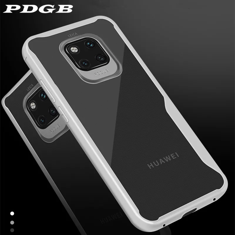 PDGB прочный прозрачный ТПУ чехол для huawei mate 10 Lite 20 Pro Nova 3i 3 4 P Smart Plus 2019 мягкий