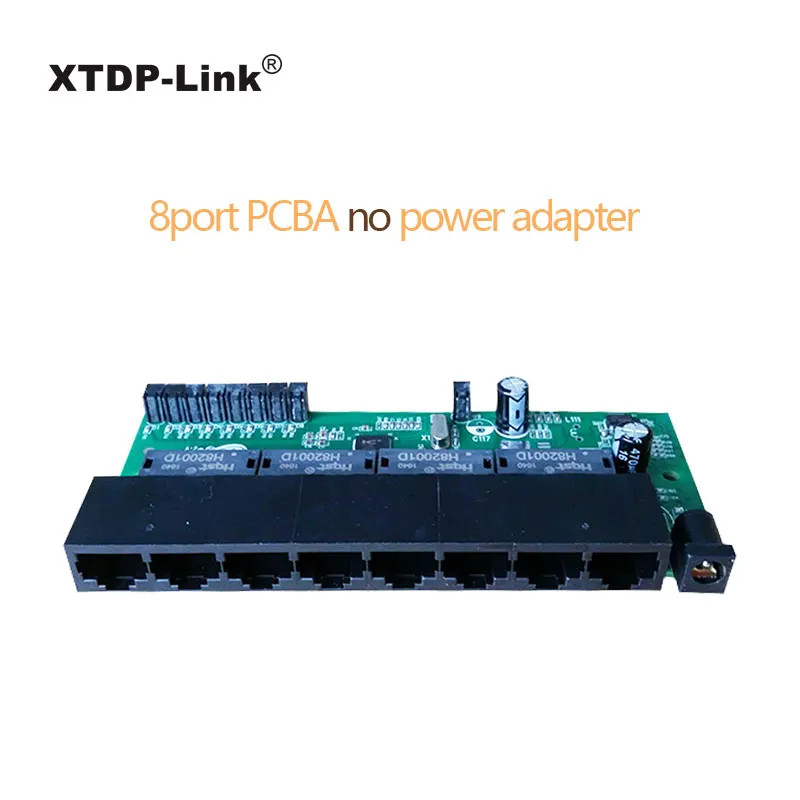 Only PCBA 8 Порты и разъёмы 10/100 Мбит/с Fast сетевой коммутатор Ethernet подставка для концентратора компьютер Планшетные ПК компании Камера светодиодный Экран обмениваться данными - Цвет: Only PCBA