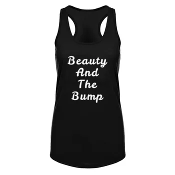 

Womens Beauty And The Bump Fitness Workout Racerback Tank Tops