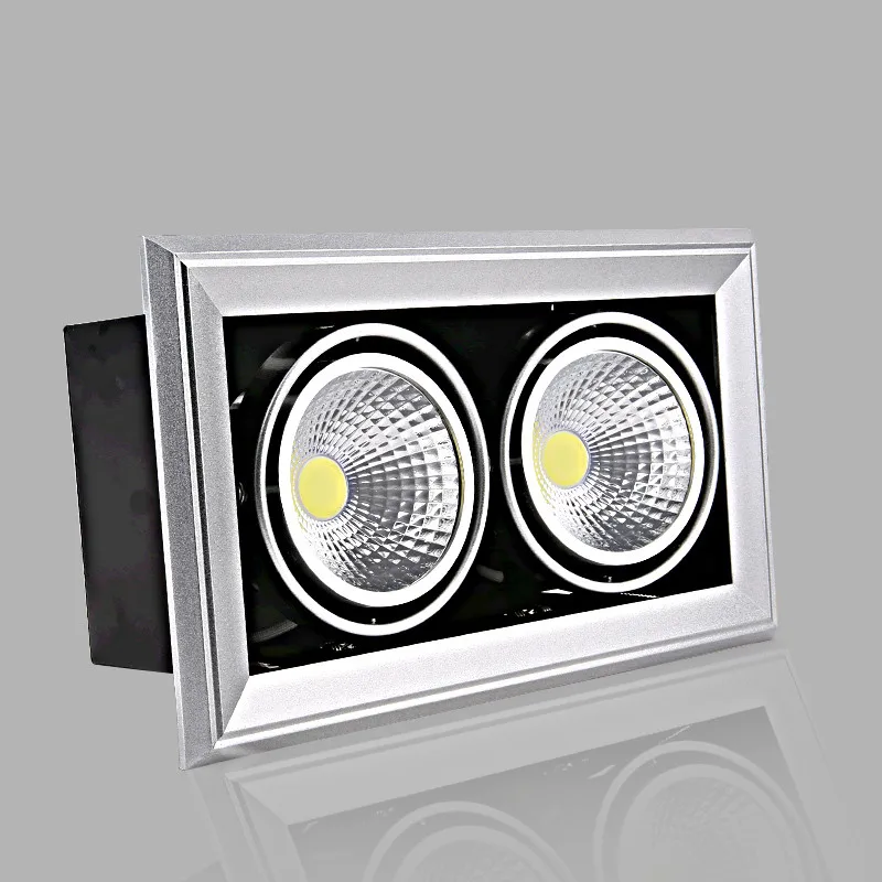 

1pcs embedded LED downlight 2x13w 26w surface mount dimmable LED ceiling light spotlight LED downlight AC85-265V
