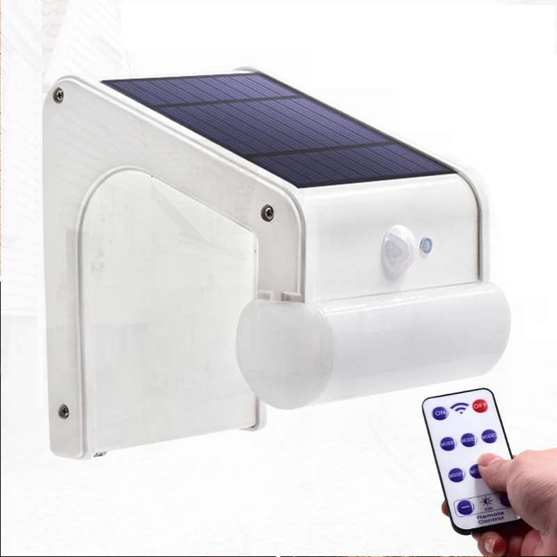 

LED Solar Light Outdoor Body Sensor Landscape Garden Lighting Waterproof Super Bright Street Yard Garage Remote Solar Panel Lamp