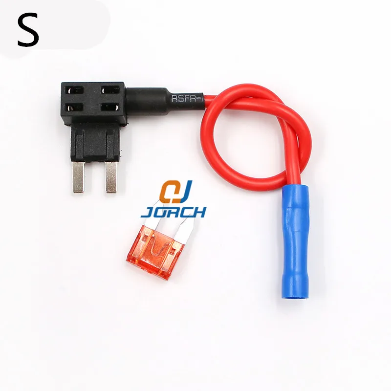 Car Fuse Holder M/S/Mini ATM Auto Fuse Adapter Tap Dual Circuit Adapter Holder for Car Auto Truck with Blade Fuse