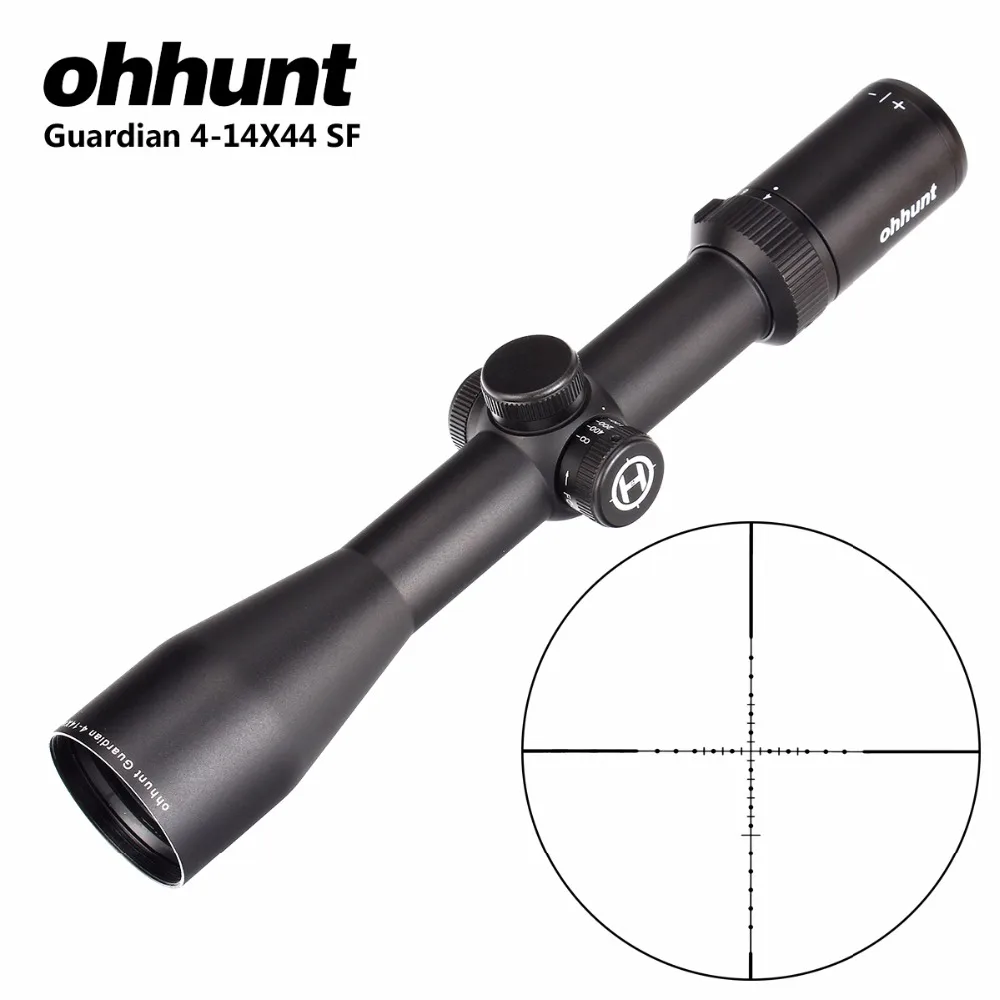 

ohhunt Guardian 4-14X44 SF Hunting Rifle Scope 30mm Tube Side Parallax Tactical Riflescopes with KillFlash Cover and Mount Rings