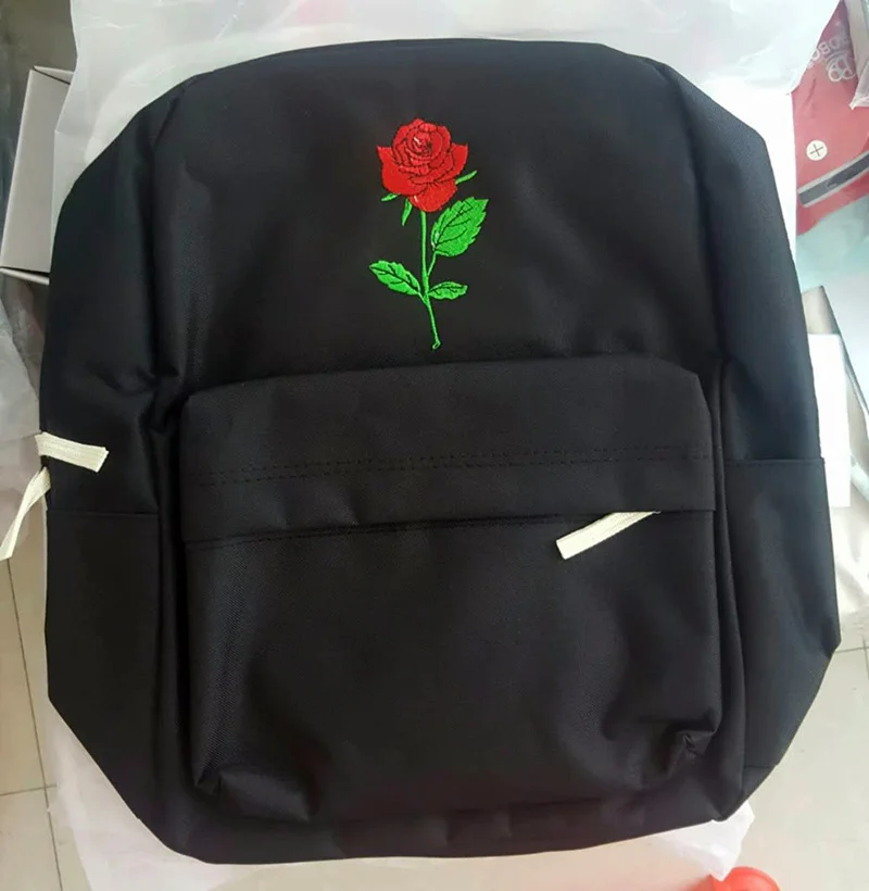 rose canvas backpack bag (2)