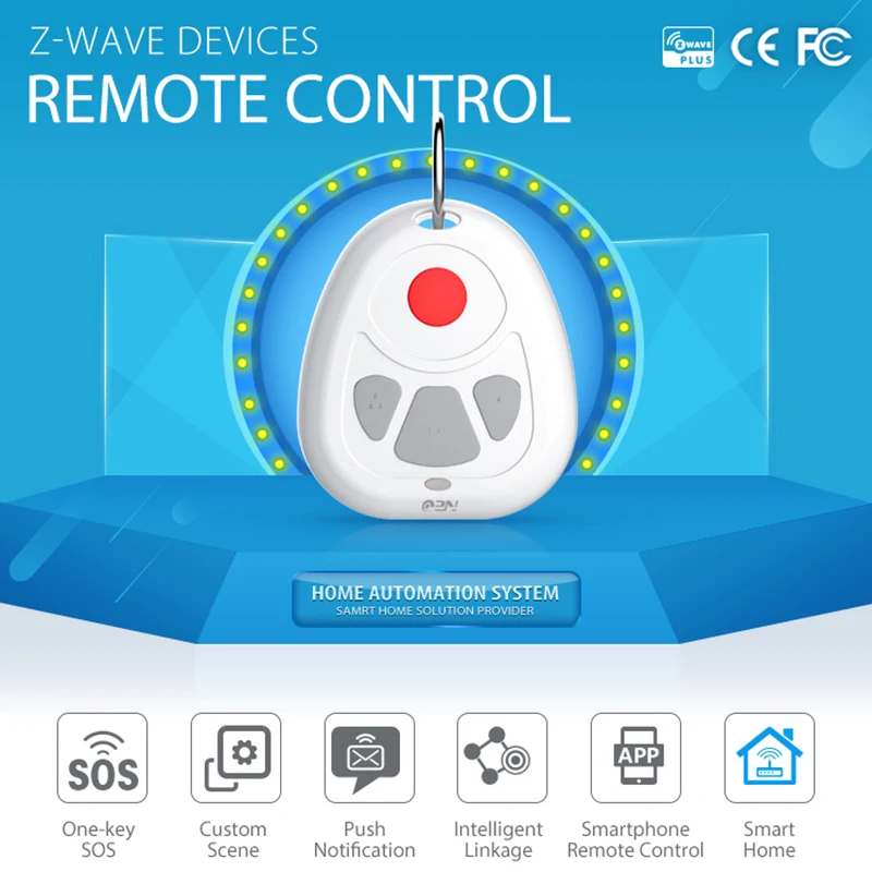 NEO COOLCAM Z-wave Plus Smart Home One Key SOS Alarm and Remote Control Sensor Z wave Smart Linkage Home Automation Sensor
