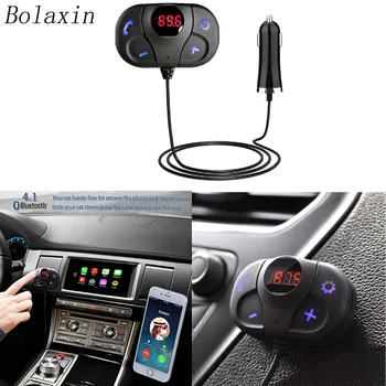 

New Bolaxin Wireless Bluetooth Modulator Handfree Car Kit FM Transmitter and Car Charger for iPhone 6 Plus 6 5S 5 5C Samsung