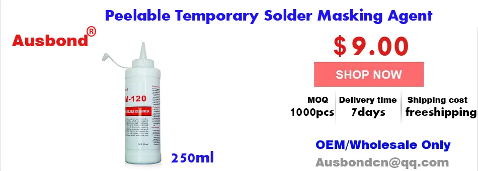 Очищаемый временный припой маскирующий агент паяльная маска без ПБ латексная паяльная маска 250 мл