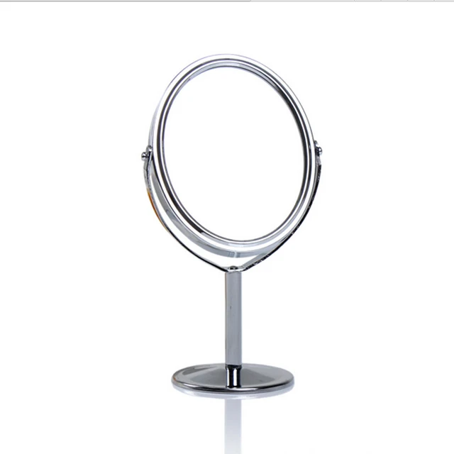 360 degree rotating portable Metal cosmetic mirror double sided mirror