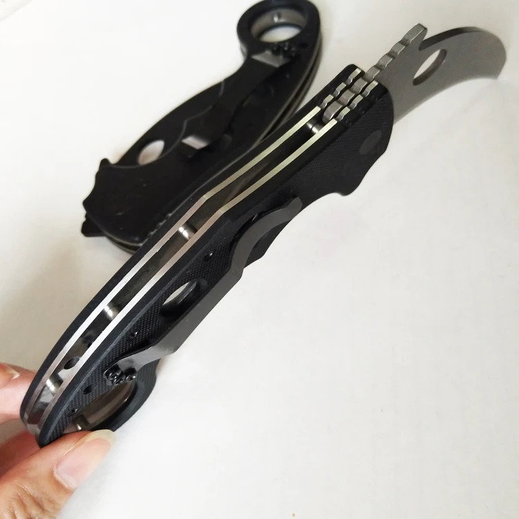 Горячая Распродажа складной нож Karambit 440 Лезвие G10 Ручка для тренировок на открытом воздухе Когти для кемпинга охоты спасательные ножи для выживания EDC ручные инструменты