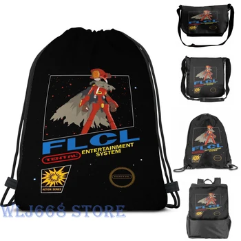 

Funny graphic print shoulder Bags women Retro Canti FLCL black box mock up Single shoulder backpack travel for men Gym Bag