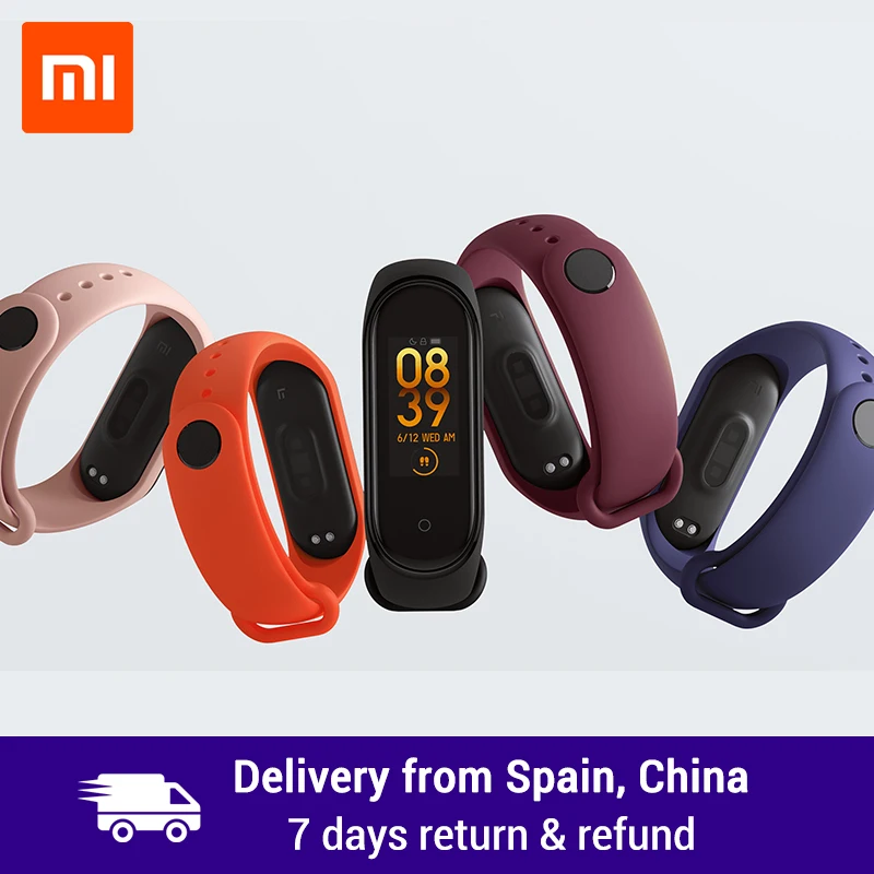 

Newest 2019 Original Xiaomi Mi Band 4 Smart Color Screen Bracelet Heart Rate Fitness 135mAh Bluetooth5.0 50M Swimming Waterproof