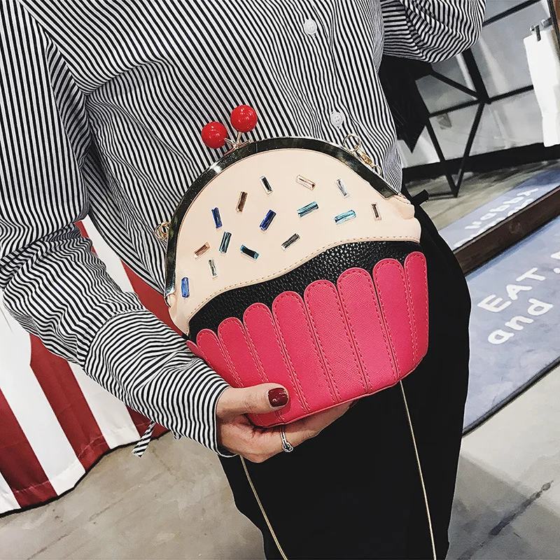 

Fashion cakes modeling diamond casual purse 2019 ladies chain shoulder bag handbag crossbody mini messenger bag flap