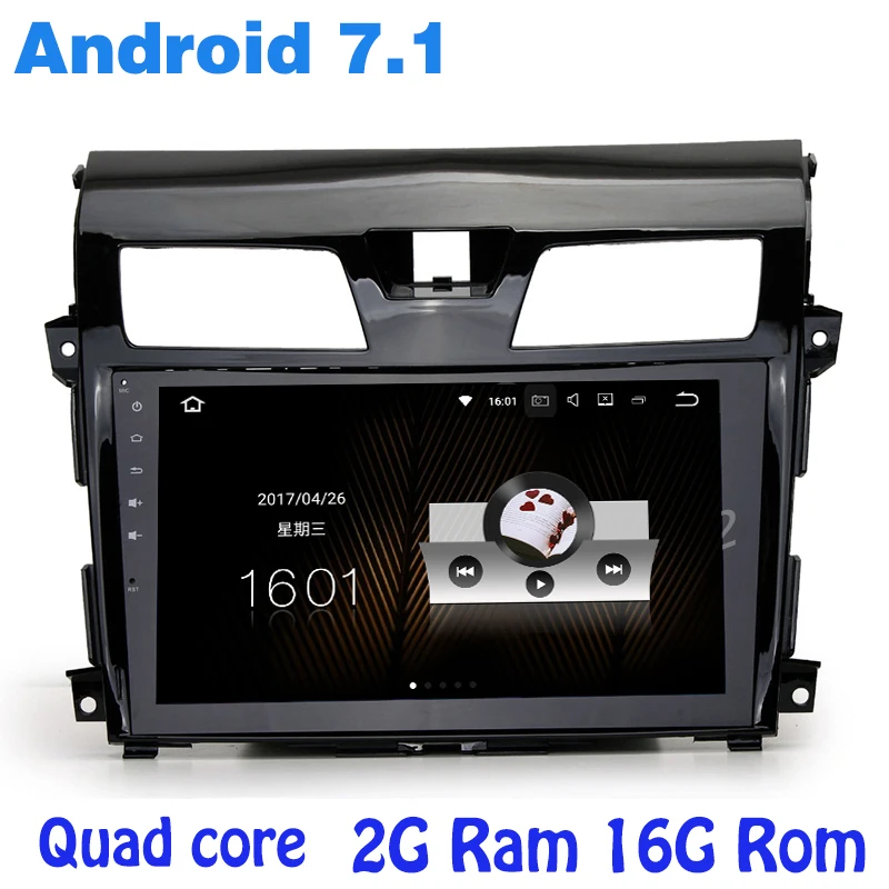 

Quad core Android 7.1 car radio gps player for Nissan Teana Altima with 2G RAM wifi 4G USB RDS audio stereo mirror link SAT