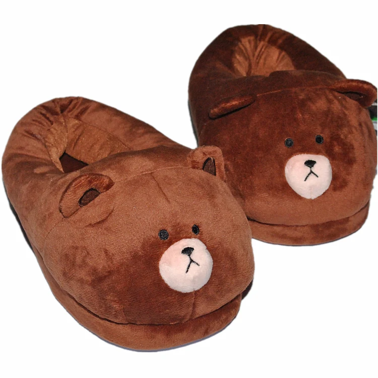 Soft Cotton Line Brown Bear Winter Slippers 1 pairin Slippers from