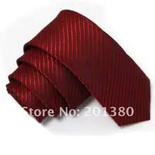 Мода полиэстер сплошной цвет узкие галстуки для мужчин