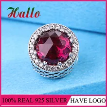 Radiant сердца Шарм, вишневый Хрустальные Бусины Fit Браслет Серебро 925 первоначально серебро 925 ювелирные изделия