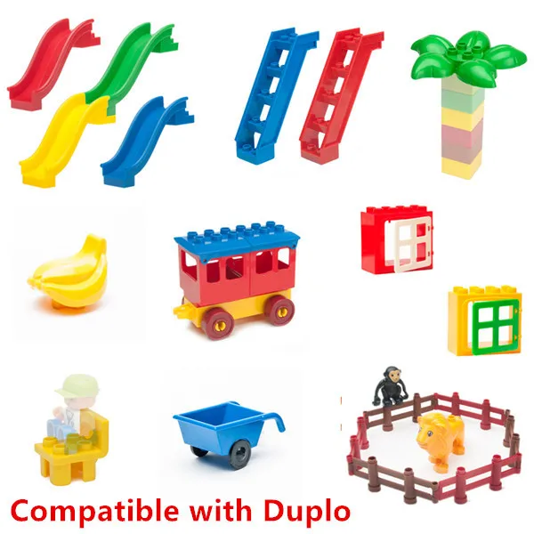 Big Building Blocks Accessory Bricks Doll Figures Window Leaf Coach Cart Slide Ladder Plate Compatible with Duple Baby Toys baby-building-blocks : image Big Building Blocks Accessory Bricks Doll Figures Window Leaf Coach Cart Slide Ladder Plate Compatible with Duple Baby Toys baby-building-blocks
