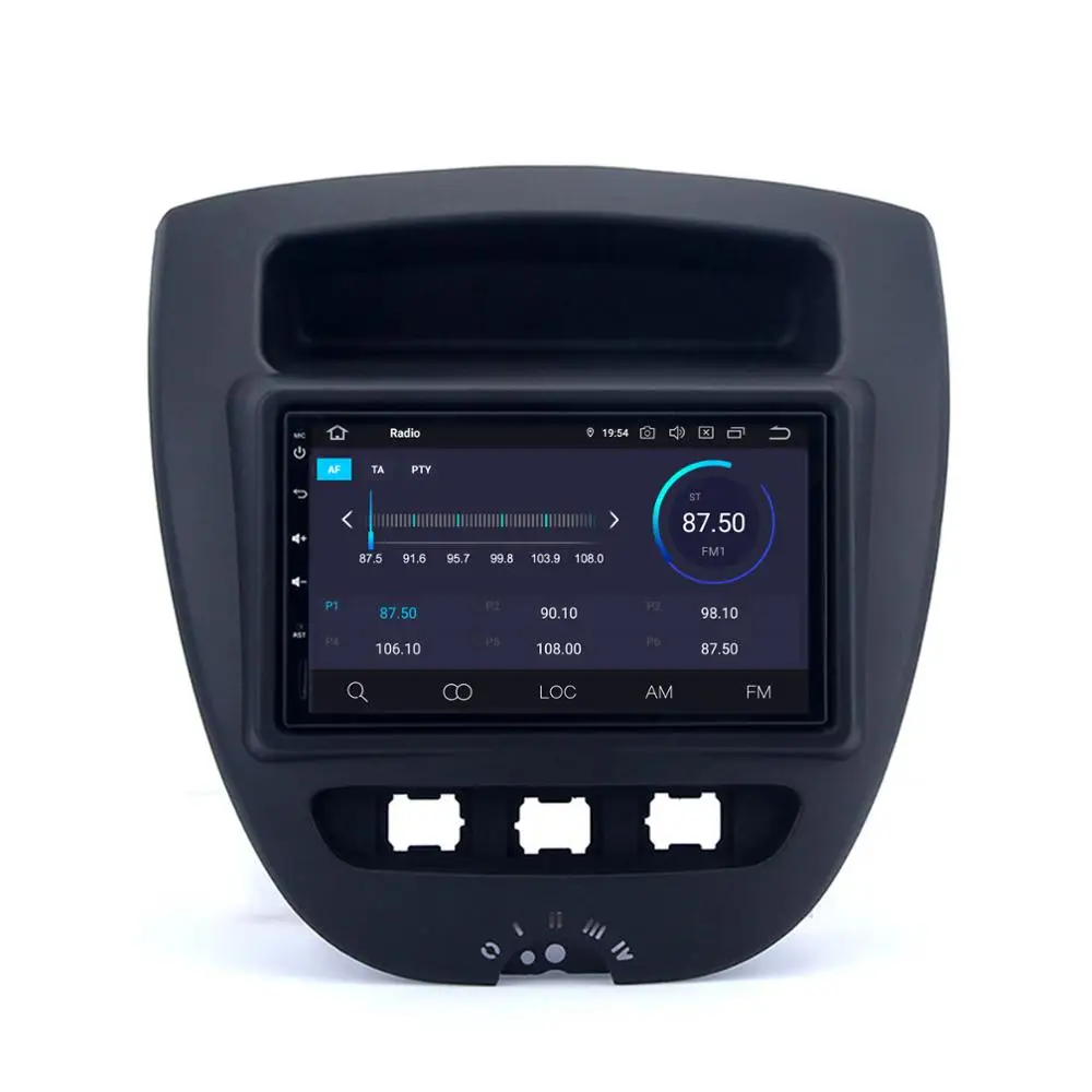 Top COIKA IPS Touch Screen Android 9.0 System Car Stereo For Peuget 107 Toyota Aygo Citroen C1 GPS Navi Receiver BT Music SWC RCA 4G 2