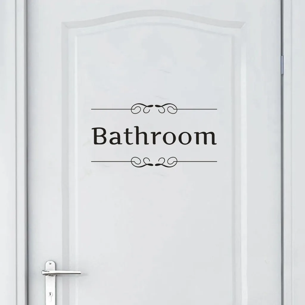 Bathroom Home wall decor Sticker Decal Bedroom Door Vinyl Art Mural