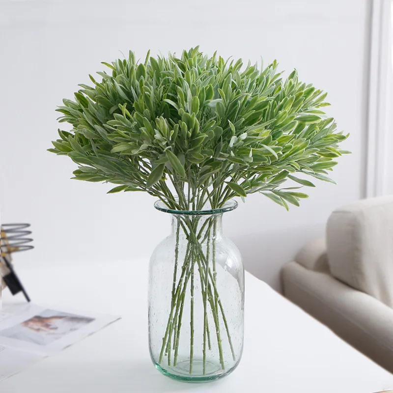 

51cm Fake Olive Tree Leaves Branch Plastic Artificial Plant Leafs Green Willow Tree Bouqyet For Office living room party Decor