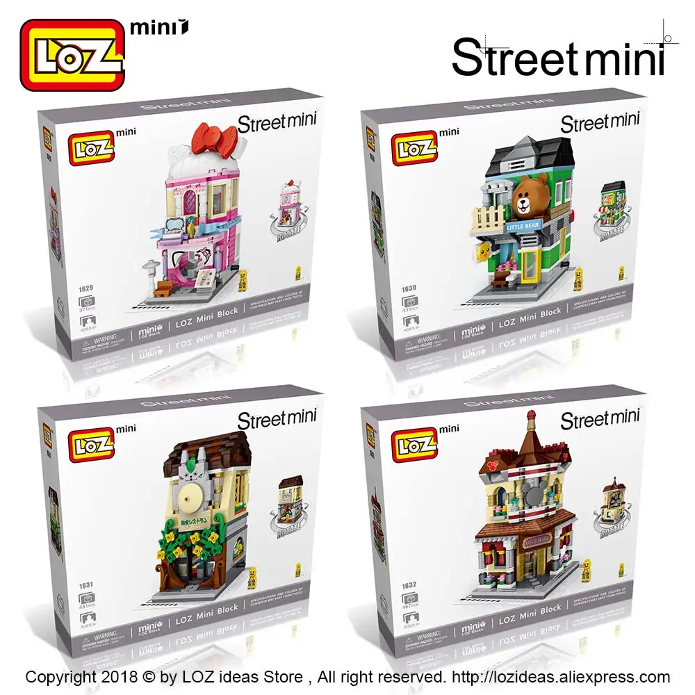 LOZ мини-блок мини-улица город 3d Строительные блоки дом мультфильм магазин модель DIY сборочные игрушки для детей развивающие аниме развлечения