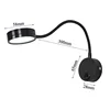 Black Silver 3W 5W 7W LED Reading Wall Lamps With Switch AC85-265V Modern Bedroom Bedside Lamp Light Body Hose Angle Adjustable 2