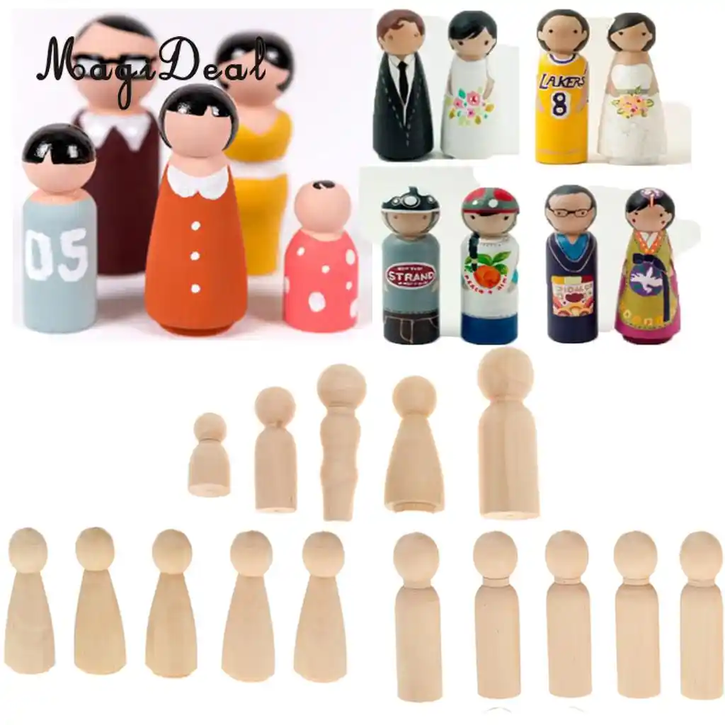 wooden people figures