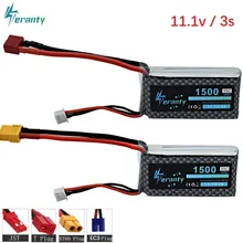 3S Lipo 11.1v 1500mAh 35C LiPo Battery T/XT60/JST/EC3 Plug For RC Car/Airplane/Helicopter 11.1 v Rechargeable Lipo Battery 2pcs