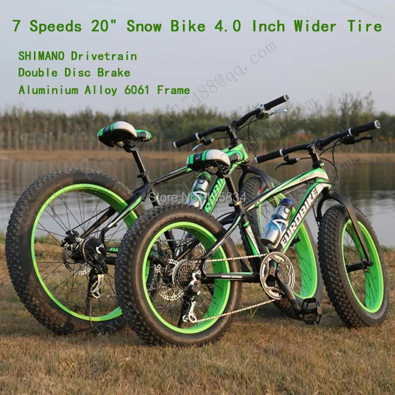 

20"* 4.0 Inch 10cm Widen Tire Bicicleta  7 Speed Terrain Bicicleta Snow Bicycle for Childen Fat Bike Bicicletas Mountain Bike 20