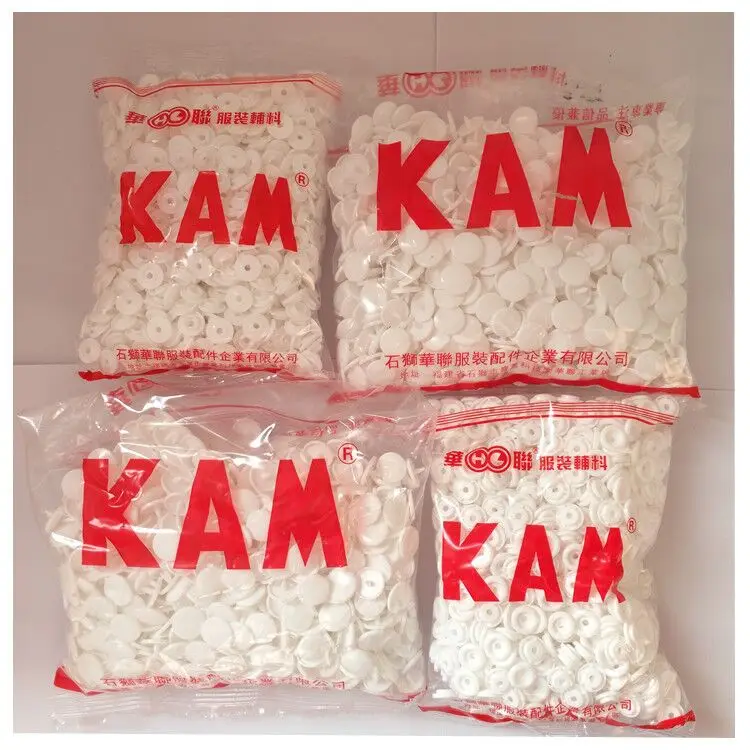 

1000set White/Black Kam Button T3 T5 T8 baby snap button Wholesale Complete Sets KAM Snaps Press Poppers Resin Snaps Fasteners