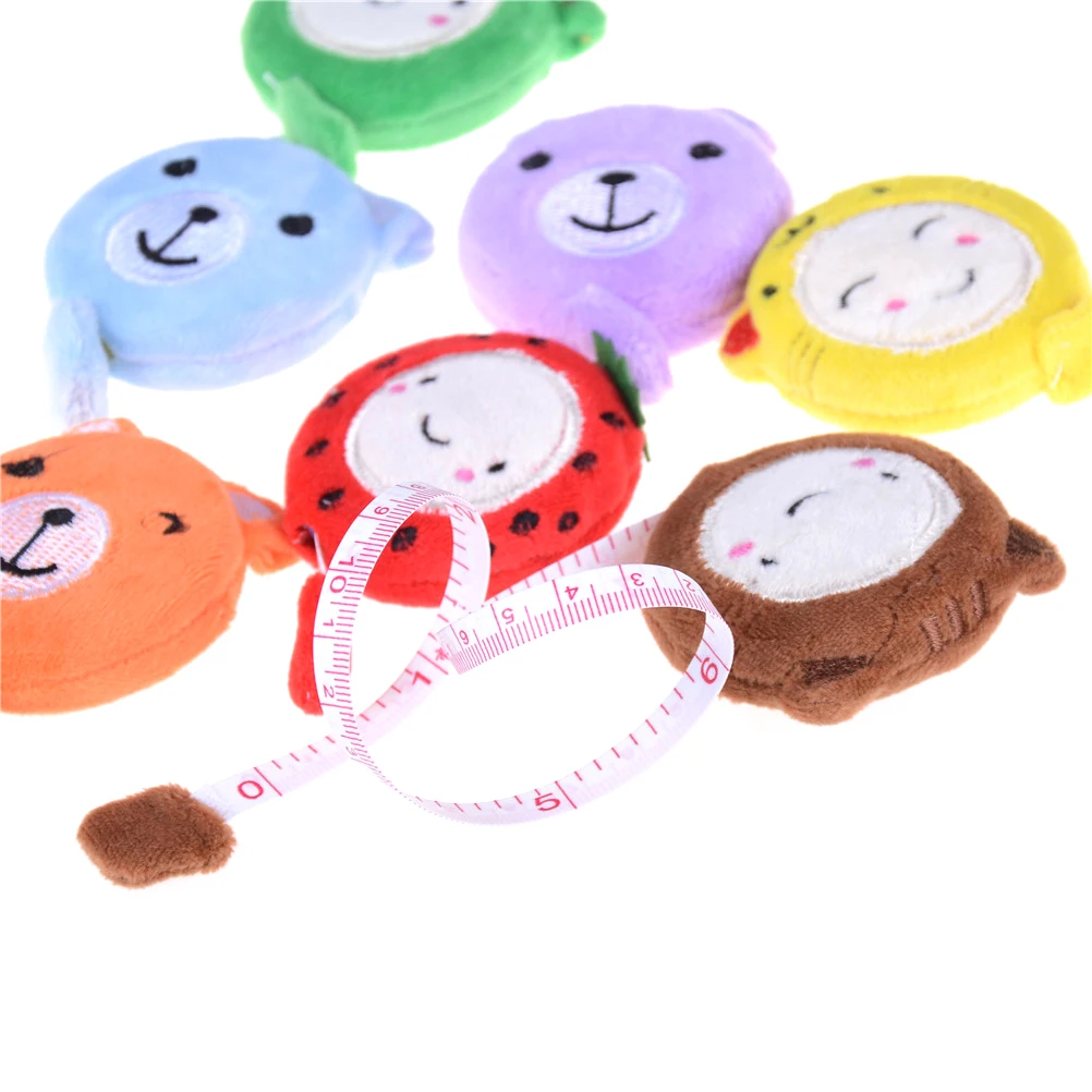 

150cm 60 Inch Cute Cartoon Plush Retractable Tape Measure Ruler Sewing Tool Tape Measures Resultswa