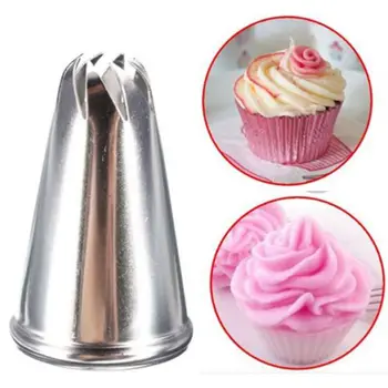 

1pcs Drop Rose Flower Cup Ice Cream Piping Tip Nozzle Cake Decorate Craft Pastry Tool Party Kitchen Cake Jelly Baking Decor Tool