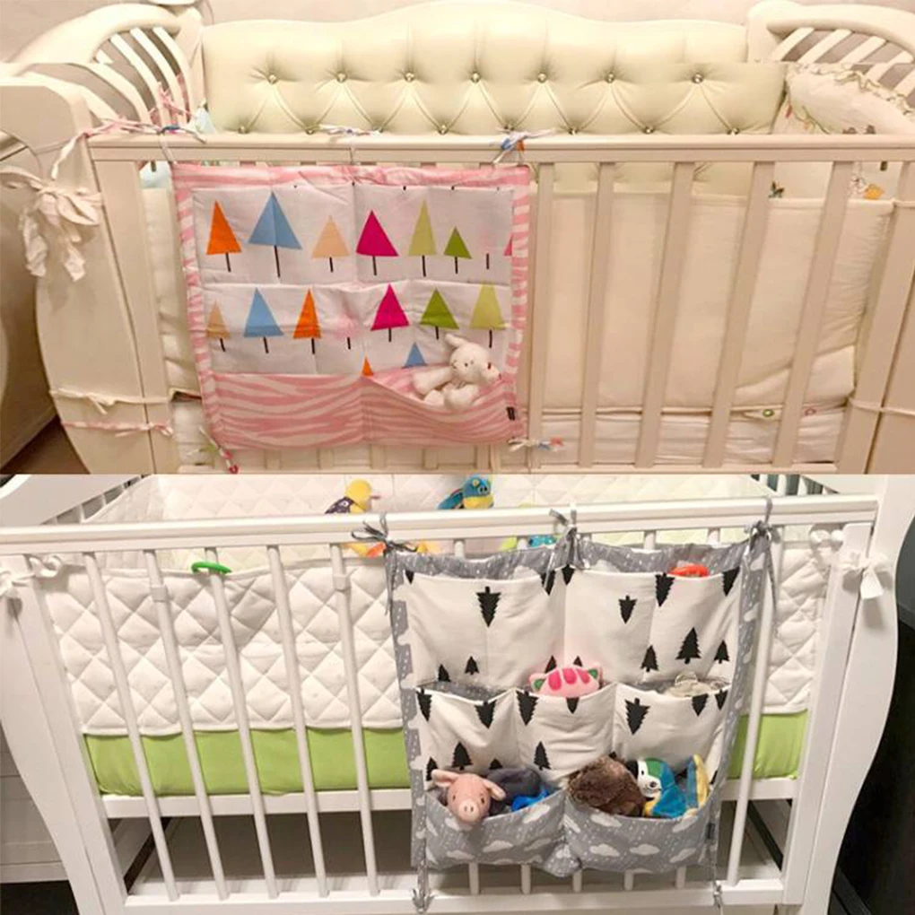 Buy 2018 Newborn Bedside Pouch Crib Baby Bed Bumper