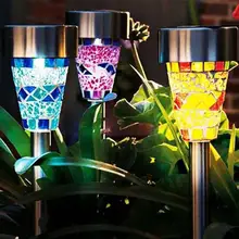 3 шт. панели солнечных батарей светодиодный Спайк точечный свет уличный прожектор сад двора путь лужайка Уличные светильники на солнечной батарее заземление Солнечный свет