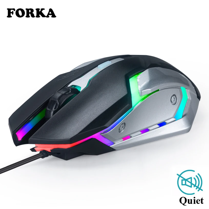 

Mini USB Wired Computer Mouse Gaming 2400DPI Silence Click LED Optical Laptop Mouse Gamer for PC Notebook for CSGO LOL Dota 2