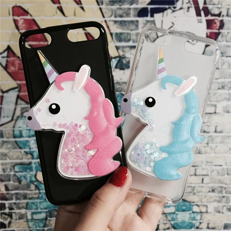 

3D Unicorn Quicksand Liquid Soft Silicone Case for Apple iPod Touch 6 6th / 5 5th Phone Cover CartoonDiamond Funda Coque Fashion