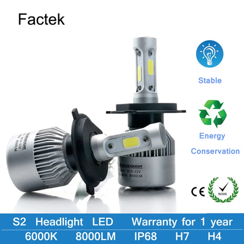 

2Pcs Auto H1 H11 LED headlight bulbs fog lamp H4 H7 H8 9005 9006 motorcycle headlight bulbs 72W 8000LM Automobiles Lamp