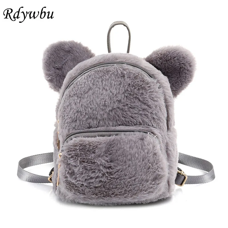 Buy Rdywbu Multifunction Faux Fur Small Backpack With