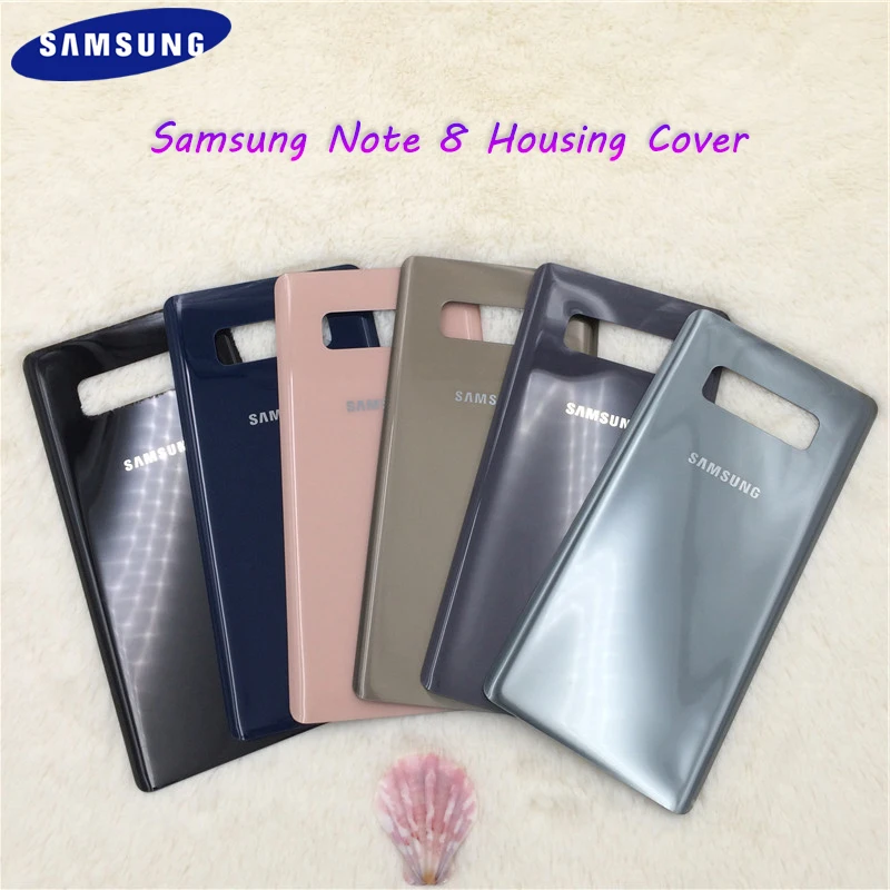 

Original Glass SAMSUNG Galaxy Note 8 N9500 N950F Back Battery Cover Door Rear Housing Case Replacement Adhesive Sticker 6.3 Inch